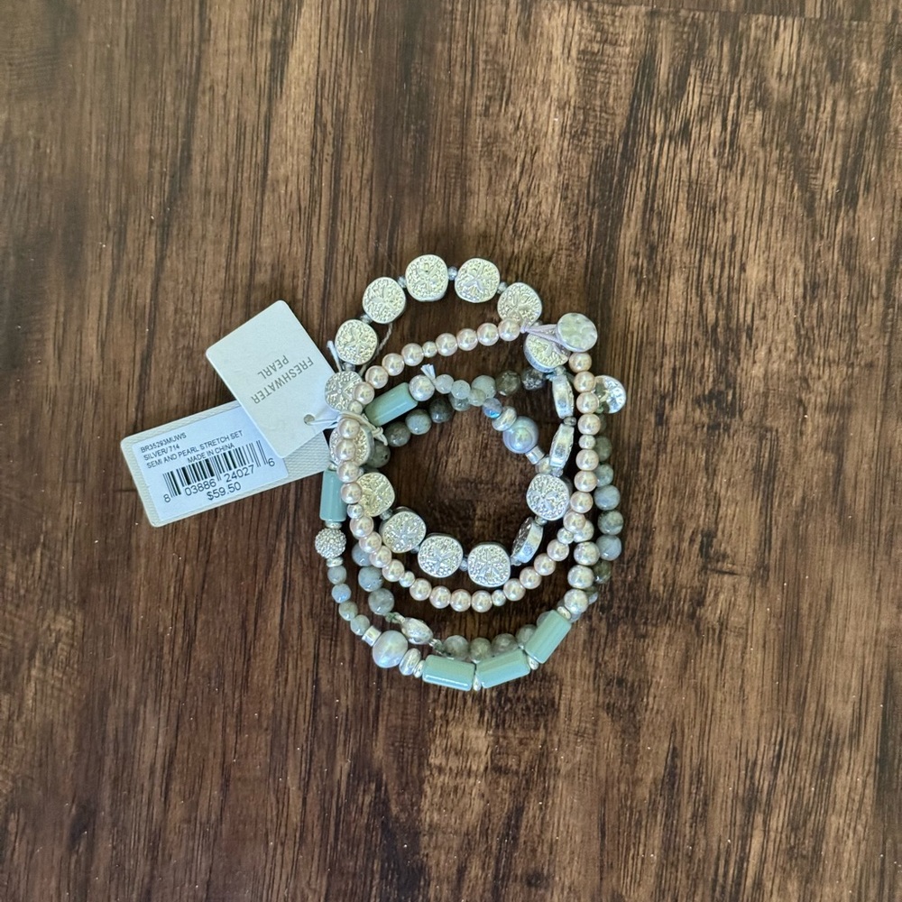 Tommy Bahama mixed beaded and pearl stretch bracelet set